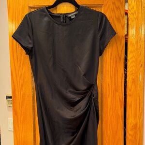 Something Navy Black Midi Dress